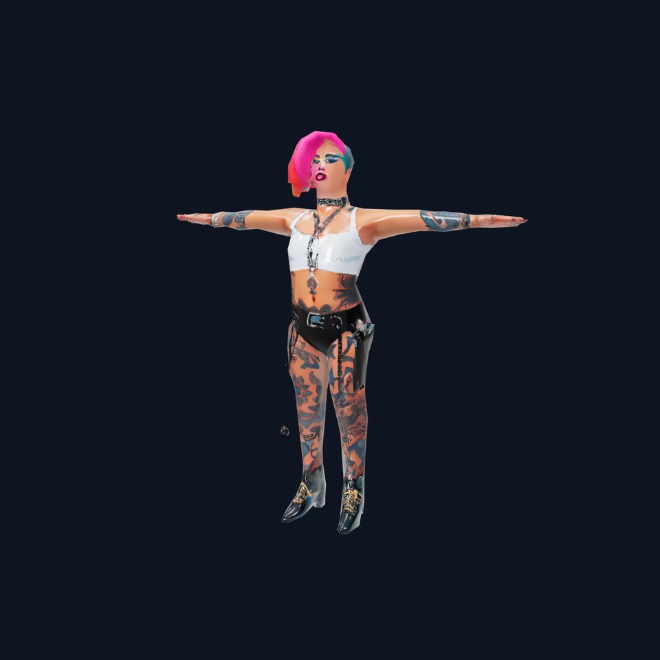 Vibrant Tattooed Character model pack